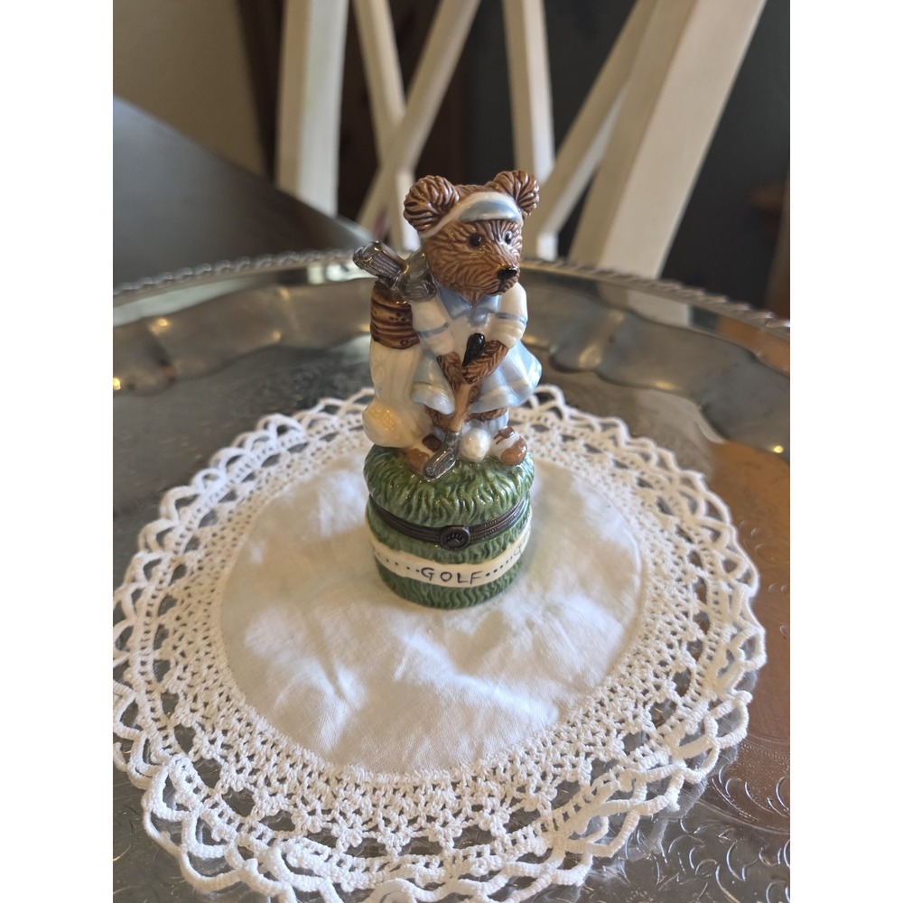 vintage 1998 Boyds Bears Porcelain Keepsake Trinket Box
